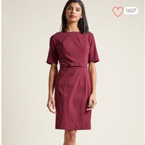Modcloth Burgundy Sheath Dress